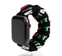 Italy Flag Italia Pisa Leaning Tower Elastic Scrunchie Watch Bands Bracelet Strap Compatible with IWatch Series 6 5 4 3 2 1 Black-style 38mm/40mm