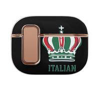 Italy Flag Italian Crowness Headphone Case Compatible with Airpod Pro 2 Protective Cover Cute Hard Case