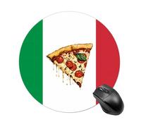 Italy Flag Italian Pizza Round Mouse Pad for Office Home
