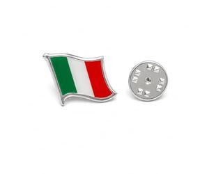 Italy Flag Lapel Pin Badge for Men - Onyx Art LPB05 Premium Metal Italian Flag Lapel Pin, Suit Pin for Blazers, Jackets & Formal Wear