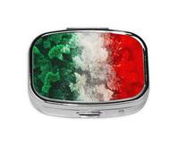 Italy Flag,Meta Pill Box 2 Compartment Medicine Case,Portable Organizer,Rectangle Meta Portable Organizer Pill Box 349 Compartment Medicine Case