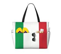 italy flag Multifunctional Beach Travel Bag Multi Pocket Fashionable Design Suitable for Various Outdoor Venues