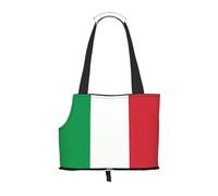 italy flag Pattern pet going out bag - lightweight travel cat bag, breathable shoulder bag for small dogs