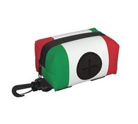 italy flag Pet travel waste bag storage bag. Convenient storage, suitable for leash, with zipper, easy to carry when traveling.
