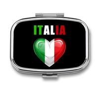Italy Flag Pill Box 2 Compartment Pill Case Decorative Organizer Storage Boxes Holder Cute