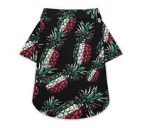 Italy Flag Pineapple Pet Shirt Button Up Summer Clothes Breathable T-Shirt for Small Medium Dogs Cats