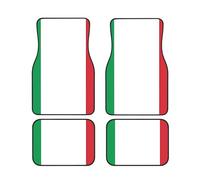 Italy Flag Print Car Floor Mat Pads - Front Back Rugs All-Weather Auto Foot Mat Set of 4 Pieces, for Women Men