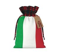 Italy Flag Print Christmas Wrapping Bags Xmas Drawstring With Gift Bags Christmas Presents & Party