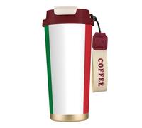 Italy Flag Print Insulated Coffee Mug, 316 Stainless Steel Vacuum Travel Cup, Keep Hot And Cold