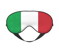 Italy Flag Print Soft Eye Mask - Comfortable Sleep, Blocks Light, Full Eye Coverage, Ideal for Travel, Meditation