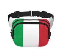 Italy Flag Print Waist Pack Square Waist Bag Workout Hiking Running Travel Gym Pretty Zipper Fashion