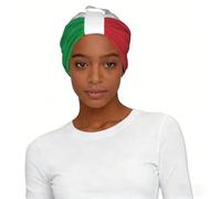 italy flag Print Women's Universal Elastic Headscarf Hat Lightweight Breathable Fashion Head Wrap