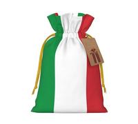 Italy Flag Printed Drawstring Gift Bags,Various Sizes, Bulk Plastic Packaging Bags