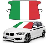 italy flag Printed Winter Car Protector, Waterproof Coated Snow Shield, Secure Mirror Strap Auto Cover