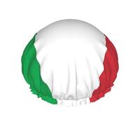 Italy Flag Reusable Luxury Shower Cap For Women, Double Layers Protective Elastic For Women Spa Salon