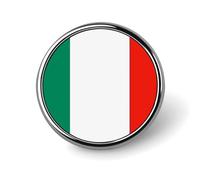 Italy Flag Round Badge for Men Women, Durable & Stylish Lapel Pins, Lightweight Metal Badges for Shirts, Jackets, Hats