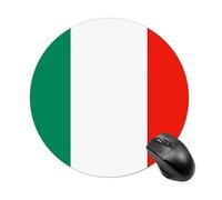 Italy Flag Round Mouse Pad 7.8 Inch, Portable Gaming Mouse Mat with Non-Slip Rubber Base & Smooth Surface, Waterproof Mousepad for PC, Laptop, Computer, Office, Home