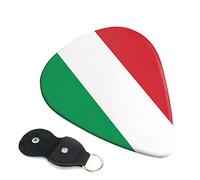 Italy Flag Set Of 6 Guitar Plectrums For Acoustic Guitar, Electric Guitar, Bass, Ukulele - Thin, Medium And Thick.