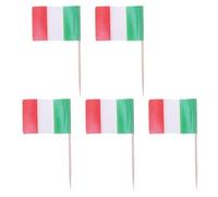 Italy Flag Shape Picks 3.5x2.5x6.5 Cake Toppers Decorative 100pcs