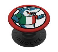 Italy Flag Shark Funny Italian PopSockets Adhesive PopGrip