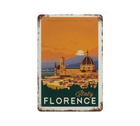 Italy Florence Cathedral of Santa Maria del Fiore,Retro Metal Tin Sign Vintage Sign For Home Coffee Wall Decor(20x30cm）8x12 inch-D51