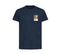 Italy Football Cool Bunny Frame Kids T-Shirt - Navy / 12-13 years