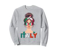 Italy Girl Italian Girl Woman Patriotic Italian Girl Flag Sweatshirt