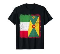 Italy Grenada Half Flag Italian Grenadian Heritage T-Shirt