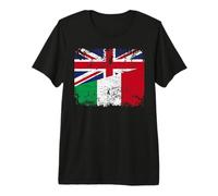 Italy Half Britain UK Friendship Flag Italian Premium T-Shirt