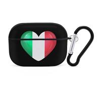 Italy Heart Flag Personalized Wireless Bluetooth Earphone Protective Case Cover Compatible with Airpods Pro