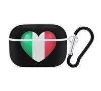 Italy Heart Flag Personalized Wireless Bluetooth Earphone Protective Case Cover Compatible with Airpods Pro