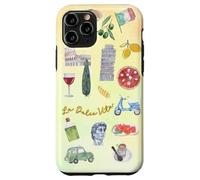 Italy Icons - Watercolor Italian Travel Aesthetic Case for iPhone 11 Pro