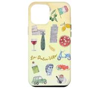 Italy Icons - Watercolor Italian Travel Aesthetic Case for iPhone 12 Pro Max
