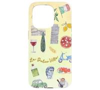 Italy Icons - Watercolor Italian Travel Aesthetic Case for iPhone 15 Pro