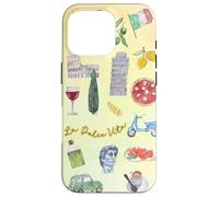 Italy Icons - Watercolor Italian Travel Aesthetic Case for iPhone 16 Pro