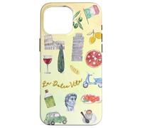 Italy Icons - Watercolor Italian Travel Aesthetic Case for iPhone 16 Pro Max