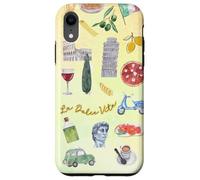 Italy Icons - Watercolor Italian Travel Aesthetic Case for iPhone XR