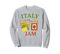 Italy Is My Jam Cute Funny Strawberry Retro Travel Vacation Sweatshirt