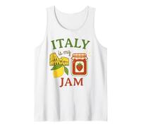 Italy is My Jam Cute Funny Strawberry Retro Travel Vacation Tank Top