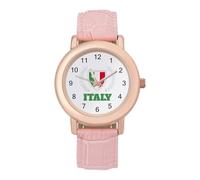 Italy Italia Flag Italian Fashion Women's Watch Easy Reader Novelty Slim Quartz Casual Dress Wrist Watches