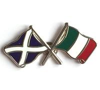 Italy Italian and Scotland Scottish Friendship Flag Pin Badge