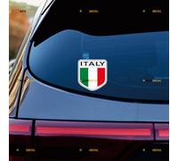 Italy Italian Flag Car Sticker Decal Vinyl Shield - 2 Pack Reflective 10.2cm