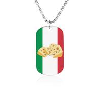 Italy Italian Flag Cheese Men's Pendant Necklace for Women Customizable Jewelry Dog Tag Memorial Necklaces