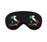 Italy Italian Flag Map Comfortable Sleep Mask with Adjustable Strap Soft Eyeshade for Night Sleeping Flight Nap Travel