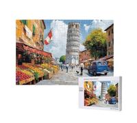 Italy Jigsaw Puzzles for Adults 1500,Leaning Tower Of Pisa Puzzles for Adults Wooden,Funny/Difficult/Impossible/Challenging Decompression Games,As a Birthday for Women and Men M-933