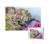 Italy Jigsaw Puzzles for Adults 2000 Cinque Terre Puzzle, Wooden Puzzles for Adults with Gift Box, Impossible Puzzle, Challenging High Difficulty Family Activity, Gifts for Men Women,99x70 cm, p93t