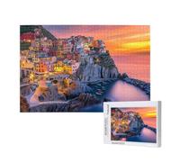 Italy Jigsaw Puzzles for Adults 2000 Cinque Terre Puzzle, Wooden Puzzles for Adults with Gift Box, Impossible Puzzle, Challenging High Difficulty Family Activity, Gifts for Men Women,99x70 cm, p237t