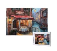 Italy Jigsaw Puzzles for Adults 2000 Small Town Puzzle, Wooden Puzzles for Adults with Gift Box, Impossible Puzzle, Challenging High Difficulty Family Activity, Gifts for Men Women,99x70 cm, p520t