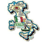 Italy Jumbo Country Map Magnet by Classic Magnets, 3D Rubber Vintage-Style Collectible Souvenirs and Gifts Made in The USA