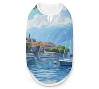 Italy Lake Como Boat Dog Shirts Patterned Pet Clothes Tank Top Sleeveless T-Shirt for Cats Puppy XL